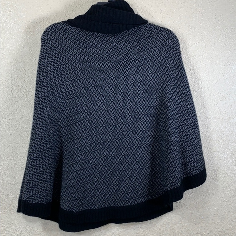 Candie's Sweater Poncho Black Gray M - Picture 6 of 8
